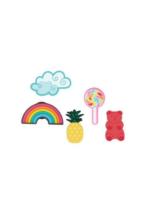 Pins For Crocs Jibbitz Happy Candy 5 pcs - Multicoloured