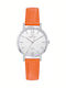GO Mademoiselle Women's Watch with Orange Leather Strap