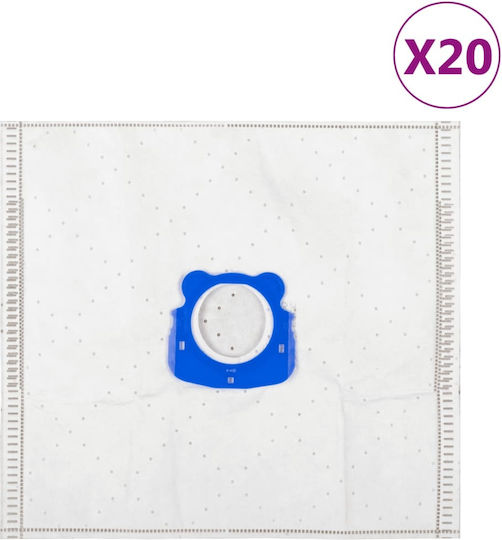 Vidaxl Vacuum Cleaner Bags 20pcs Compatible with Vacuum Cleaner Rowenta / Moulinex