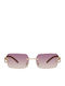 Unisex Sunglasses with Gold Metal Frame and Pink Gradient Lens MS96-02