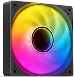 Jonsbo SL-120B Вентилатор За Кутия 120мм (1500 Оборота) С RGB Осветление И Свързване 4-изводна ШИМ