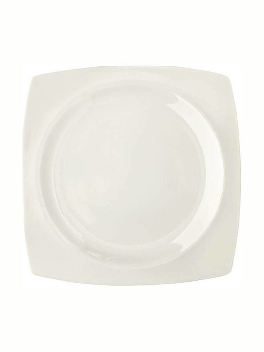 Cryspo Trio 'quadro Off Plate Desert made of Porcelain White with Diameter 21cm 6pcs