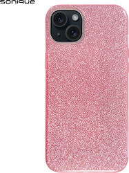 Sonique Shiny Umschlag Rückseite Silikon / Kunststoff Rosa (iPhone 15 Plus)