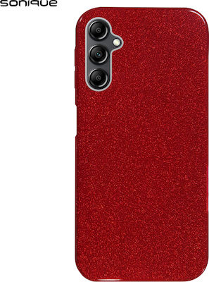 Sonique Shiny Back Cover Silicone / Plastic Red (Galaxy A14)