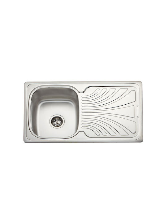 Geman Ένθετος Νεροχύτης Inox Μ86xΠ50cm Ασημί