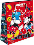 388867 Paper Bag for Gift with Theme "Mickey" Multicolored 18x23x11cm. 12pcs