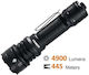 Acebeam Rechargeable Flashlight LED IP68 with Maximum Brightness 4900lm Black