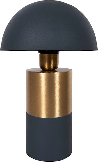 Freebox Metal Table Lamp for Socket E27 with Blue Shade and Gold Base