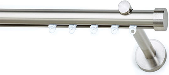Anartisi Ilios Tapo One-Way Metallic Curtain Track Silver 300cm 32467_7801