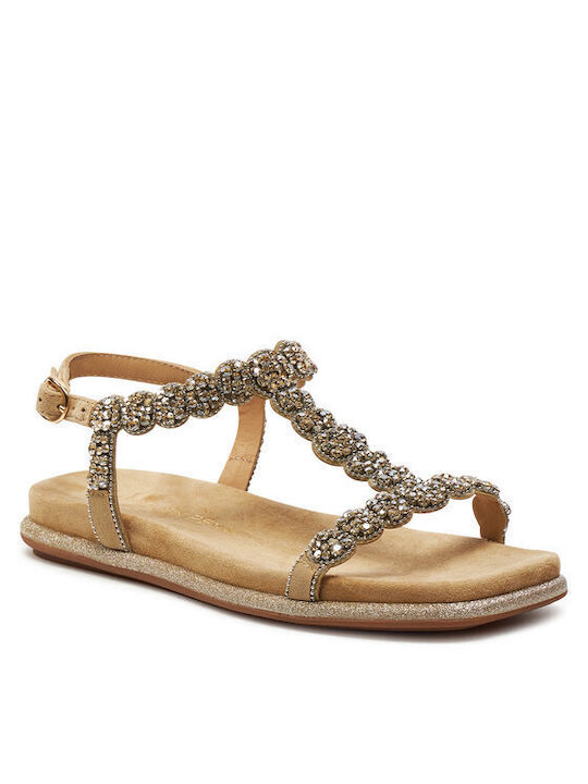 Alma en Pena Women's Flat Sandals in Beige Color