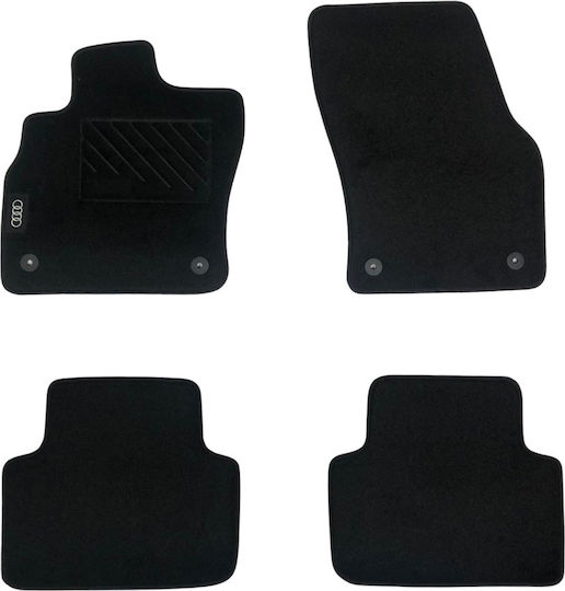 Autopataki Set of Front and Rear Mats 4pcs for Audi Q3 Black