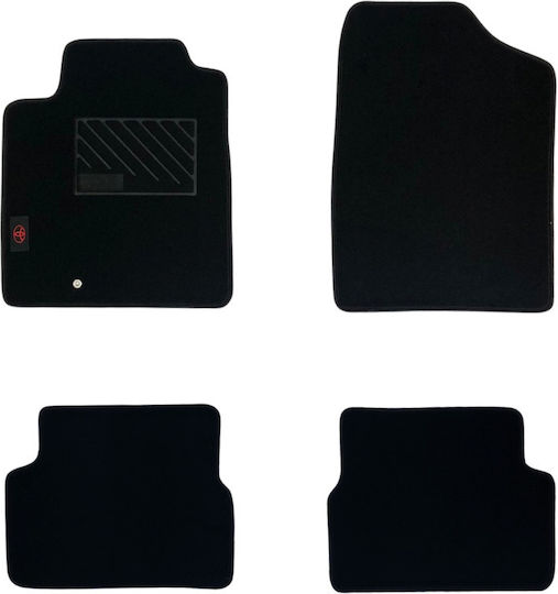 Autopataki Set of Front and Rear Mats 4pcs for Toyota Celica 1993-1999 Black