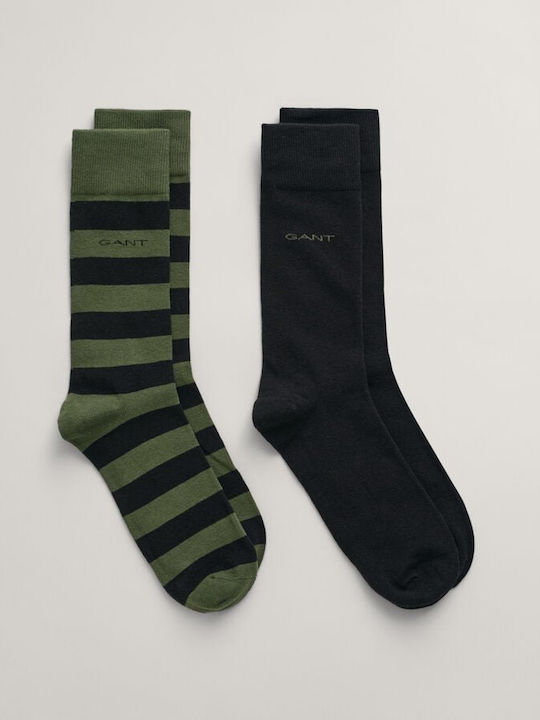 Gant Men's Solid Color Socks Olive 2Pack