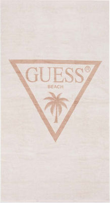 Guess Brown Cotton Beach Towel