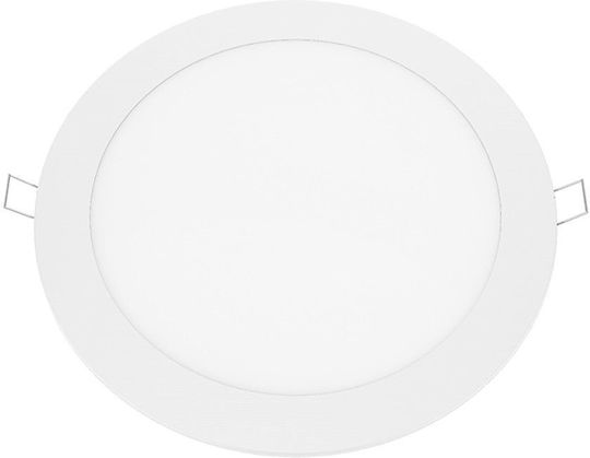 Aca Кръгла Вграден LED Панел 23W с Студено бяло Светлина 6500К 29.8см.