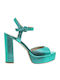 Leder Sandalen Grün