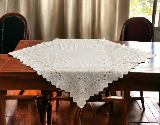 Linea Home Knitting Beige Tablecloth 140x180cm