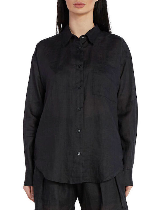 Hugo Boss Women's Long Sleeve Shirt Black