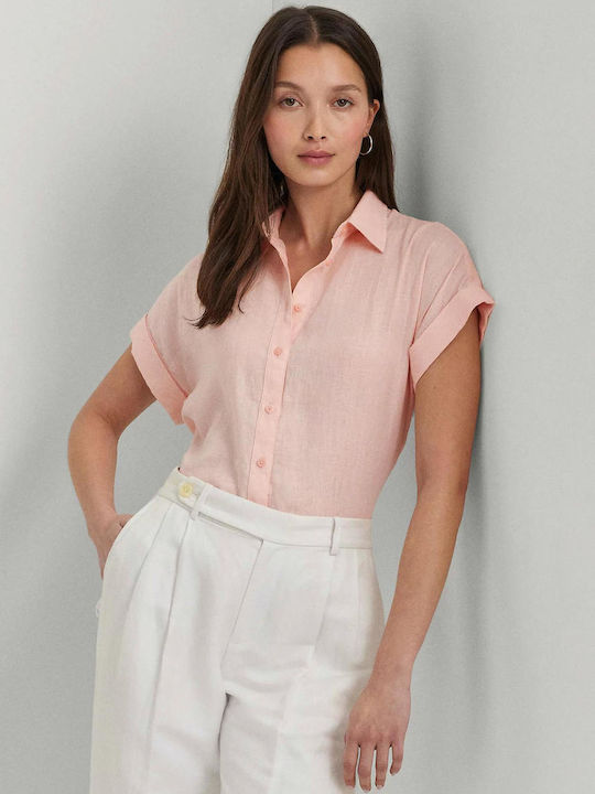 Mâneca scurta Femei In Cămașă Pink