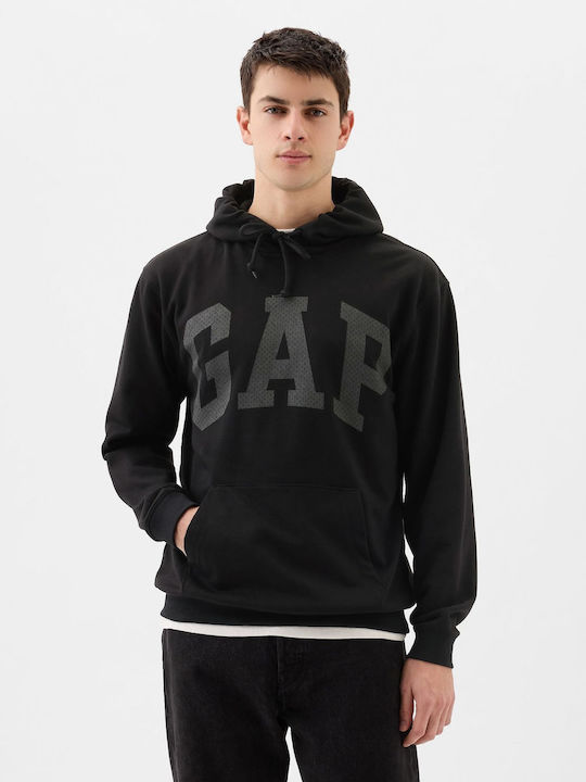 GAP Arch Logo Herren Sweatshirt mit Kapuze Schwarz