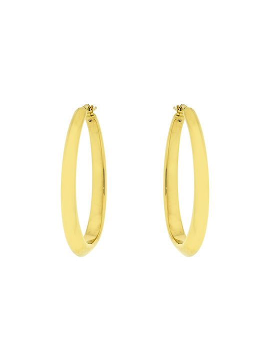 Earrings Hoops made of Gold 14K