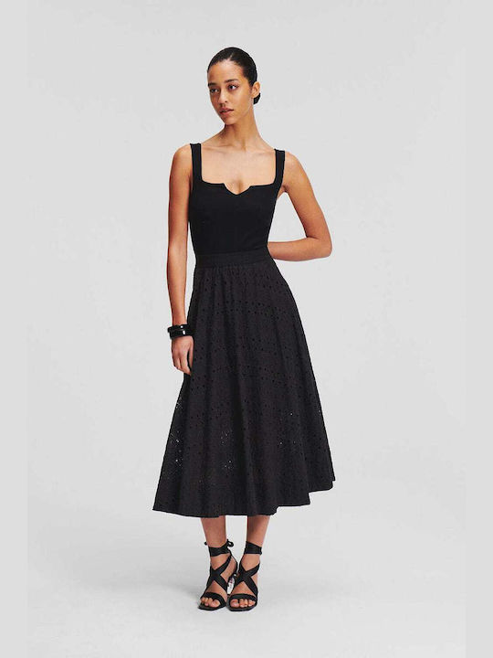 Karl Lagerfeld High Waist Midi Skirt Cloche in ...