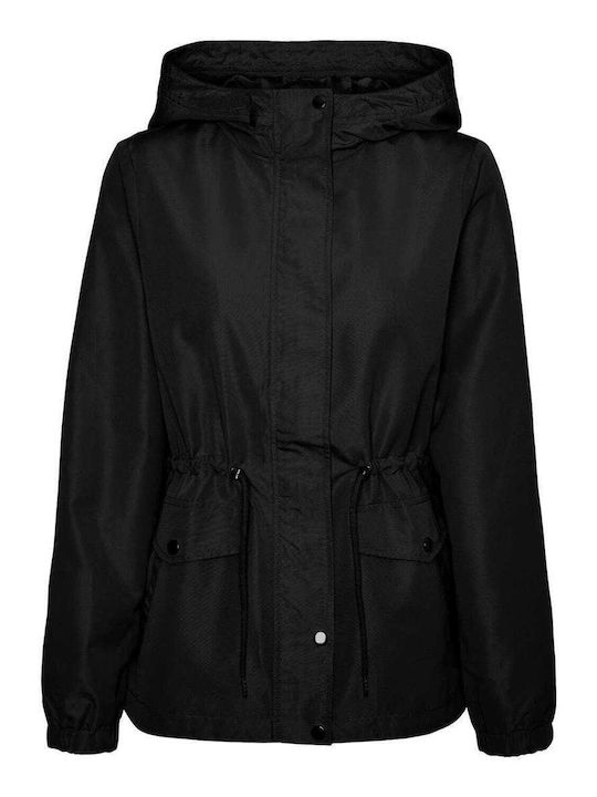 Vero Moda Jachetă de femei tip parka pentru iarnă BLACK