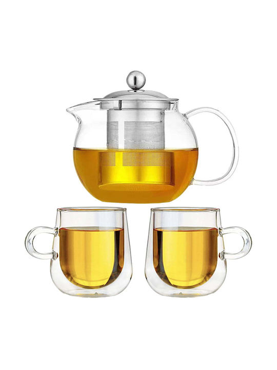 Quasar Teeset mit Tasse Glas 2x250ml & 650ml 3Stück
