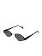 The Glass of Brixton Sunglasses with Black Metal Frame and Black Lens