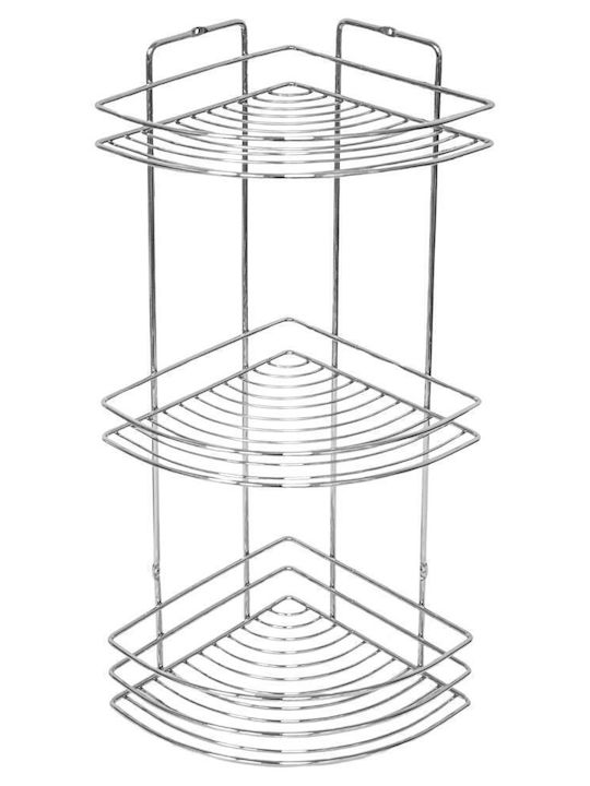 Ράφια Corner Wall Mounted Bathroom Shelf 19x19x48cm