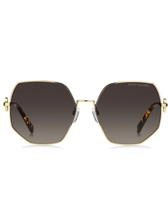 Marc Jacobs Women's Sunglasses with Gold Metal Frame and Gray Gradient Lens MARC 730/S 06JHA