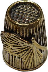 Bronze thimble with butterfly