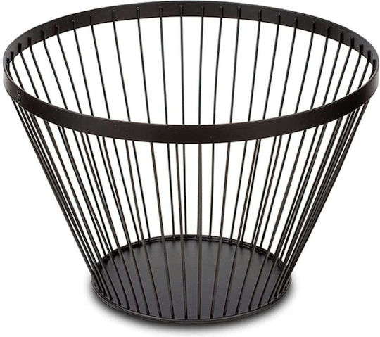 Nava Fruitieră Metalic Negru 30x30x20buc Nava Fruitieră Metalic Negru 30x30x20buc