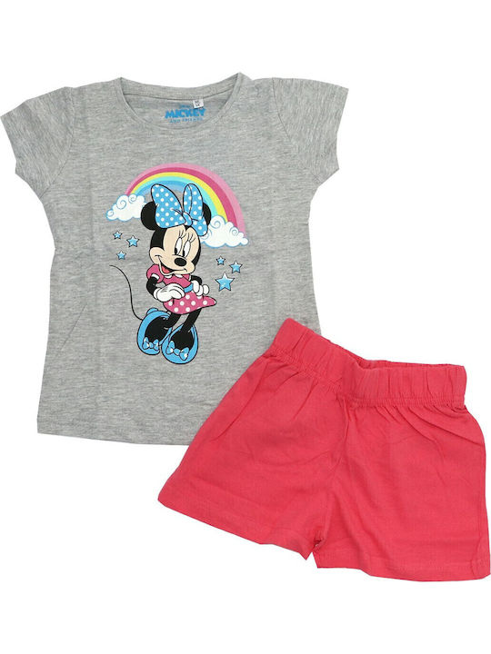 Disney Kids' Pajamas Summer Gray Minnie Mouse
