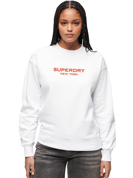 Superdry Sport Luxe Γυναικείο Φούτερ Λευκό