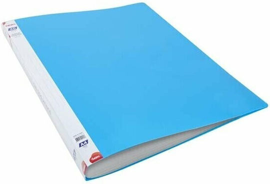 Mappe Suppl mit 40 Plastikhüllen Folien für Papier A4 Hellblau Noki 1Stück