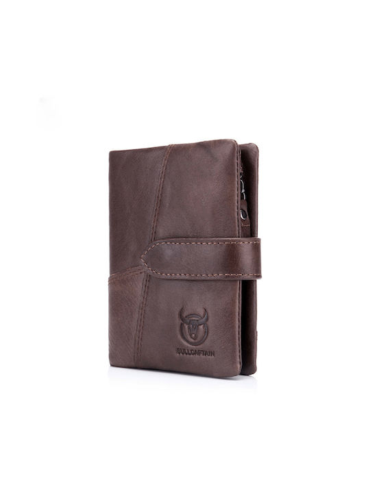 Bull Captain Qb-v 01 Men's Leather Wallet with RFID Brown