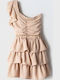 Girls' Dress Ebita with Ruffles Mocha Girl