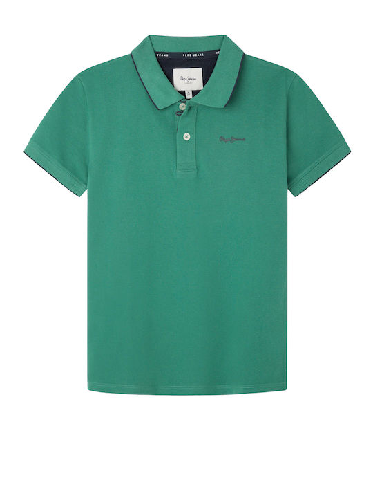 Pepe Jeans Kids' Polo Short Sleeve Green New Thor