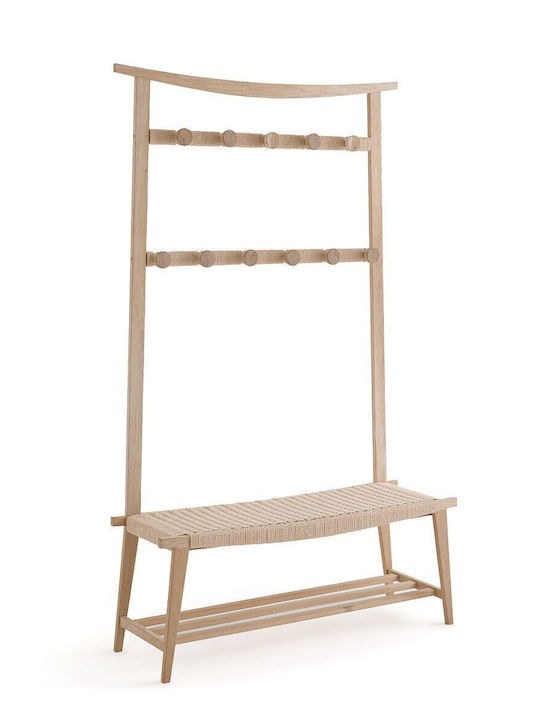La Redoute Interieurs Κρεμάστρα Δαπέδου από Ξύλο Μπεζ 35x110cm