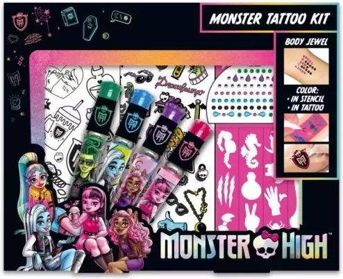Σετ Παιχνίδι Με Τατουάζ, Monster High, 24,5 X 19,5 X 3 Cm