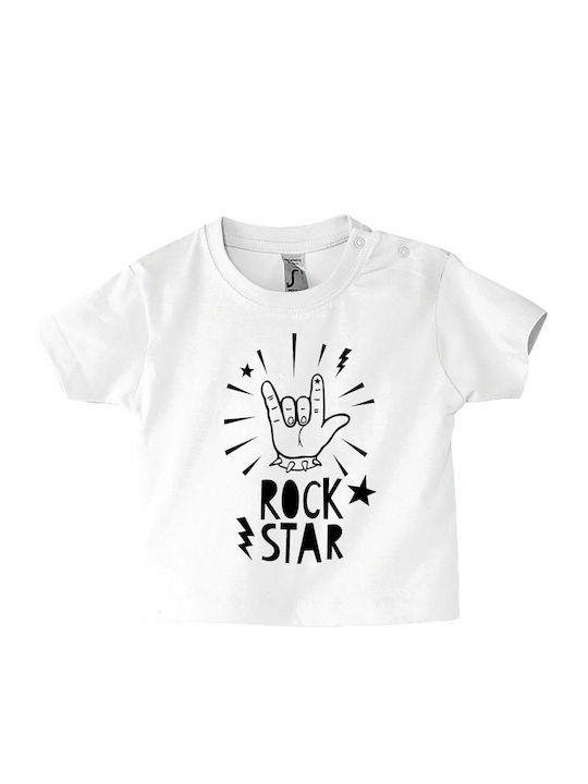 kirikoko Kids' T-shirt White Rock Star