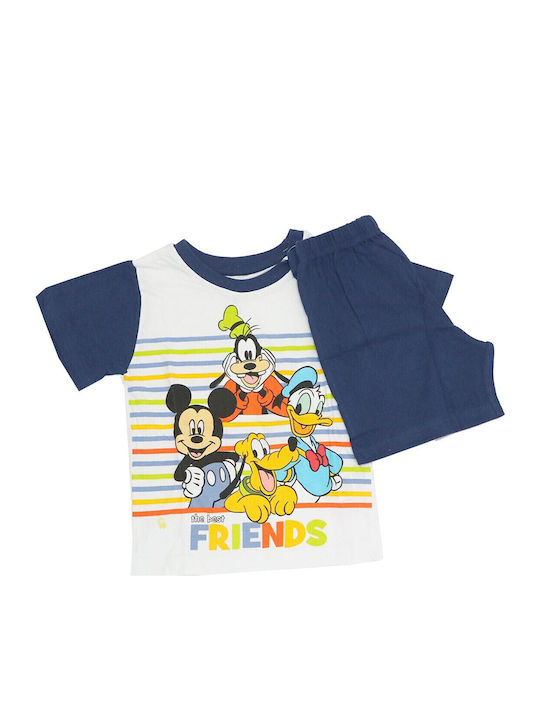 Disney Kids' Pajamas Summer Dark Blue Mickey Mouse