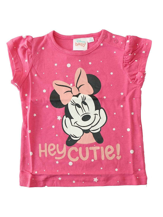 Disney Kids Blouse Short Sleeve Pink