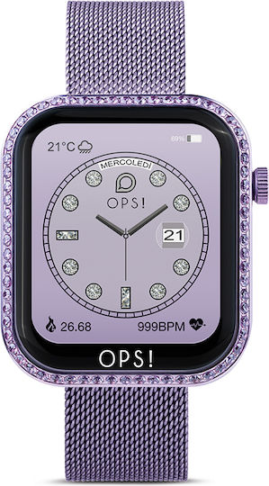 OPS! Objects Call Love Diamons Smartwatch με Παλμογράφο (Lilac)