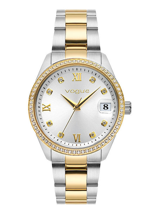 Vogue Women's Watch with Silver Metal Bracelet