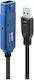 Lindy USB 3.0 Cable USB-A male - USB-A female Μαύρο 20m