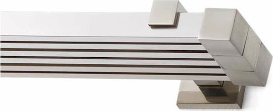 Anartisi Madison Triple Curtain Track Metallic in Silver Color 160cm
