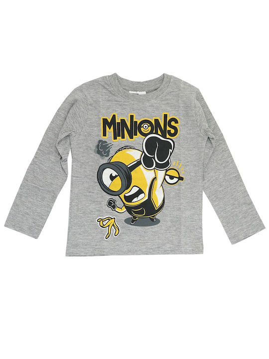 Minions Kids Blouse Long Sleeve grey