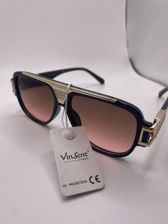 VinSent Sonnenbrillen mit Mehrfarbig Rahmen und Braun Verlaufsfarbe Linse 2467080000004